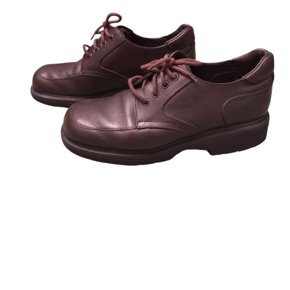 Dr Martens Brown Leather Moc Toe Oxford Shoes Men's 11 Lace Up AirWair Classic - Picture 6 of 14